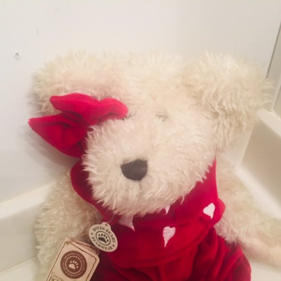 Retired Oversized Boyds Bear Red Hearts Valentines - Picture 5 of 9
